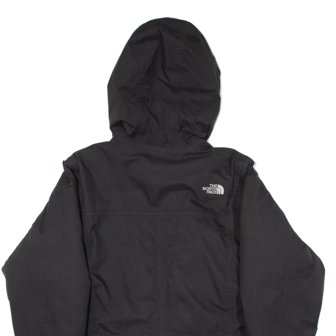 THE NORTH FACE HyVent Insulated Womens Rain Coat Black Nylon Hooded S