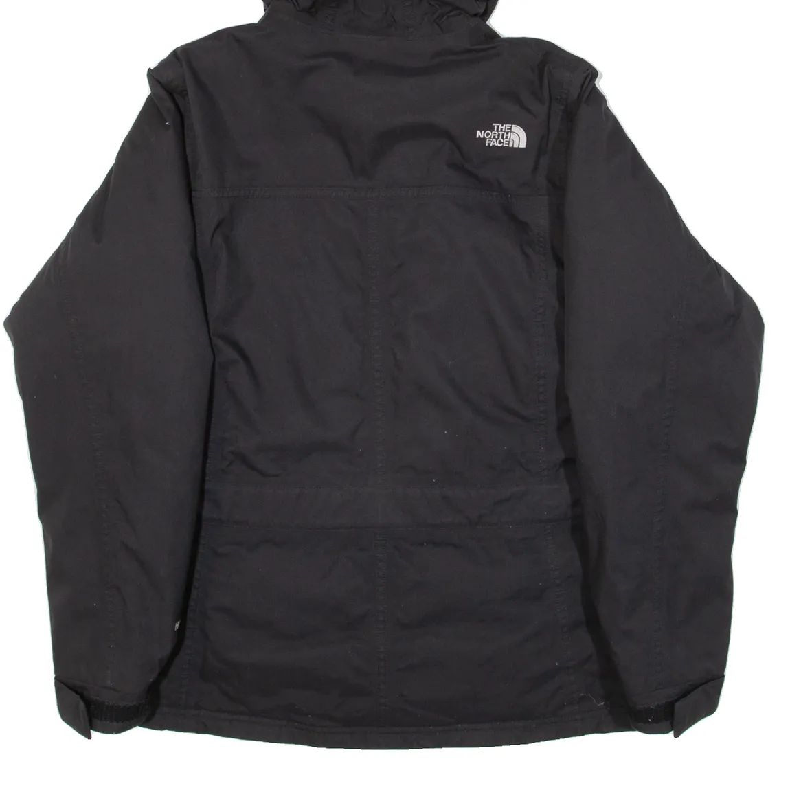 THE NORTH FACE HyVent Insulated Womens Rain Coat Black Nylon Hooded S