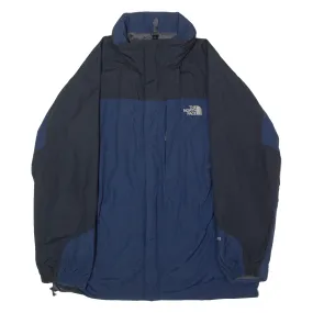 THE NORTH FACE Mens Coat Blue Nylon Hooded Colourblock XL