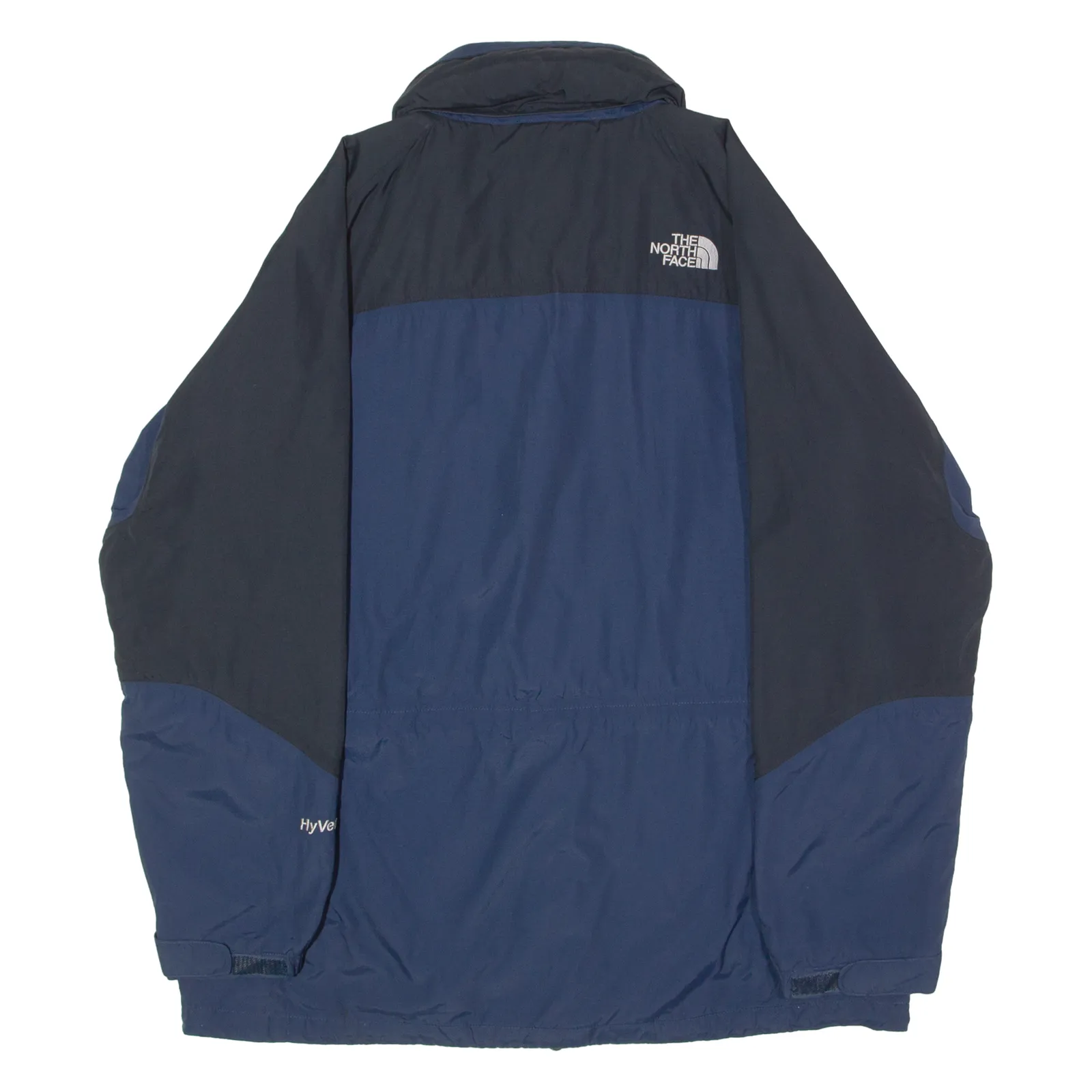 THE NORTH FACE Mens Coat Blue Nylon Hooded Colourblock XL