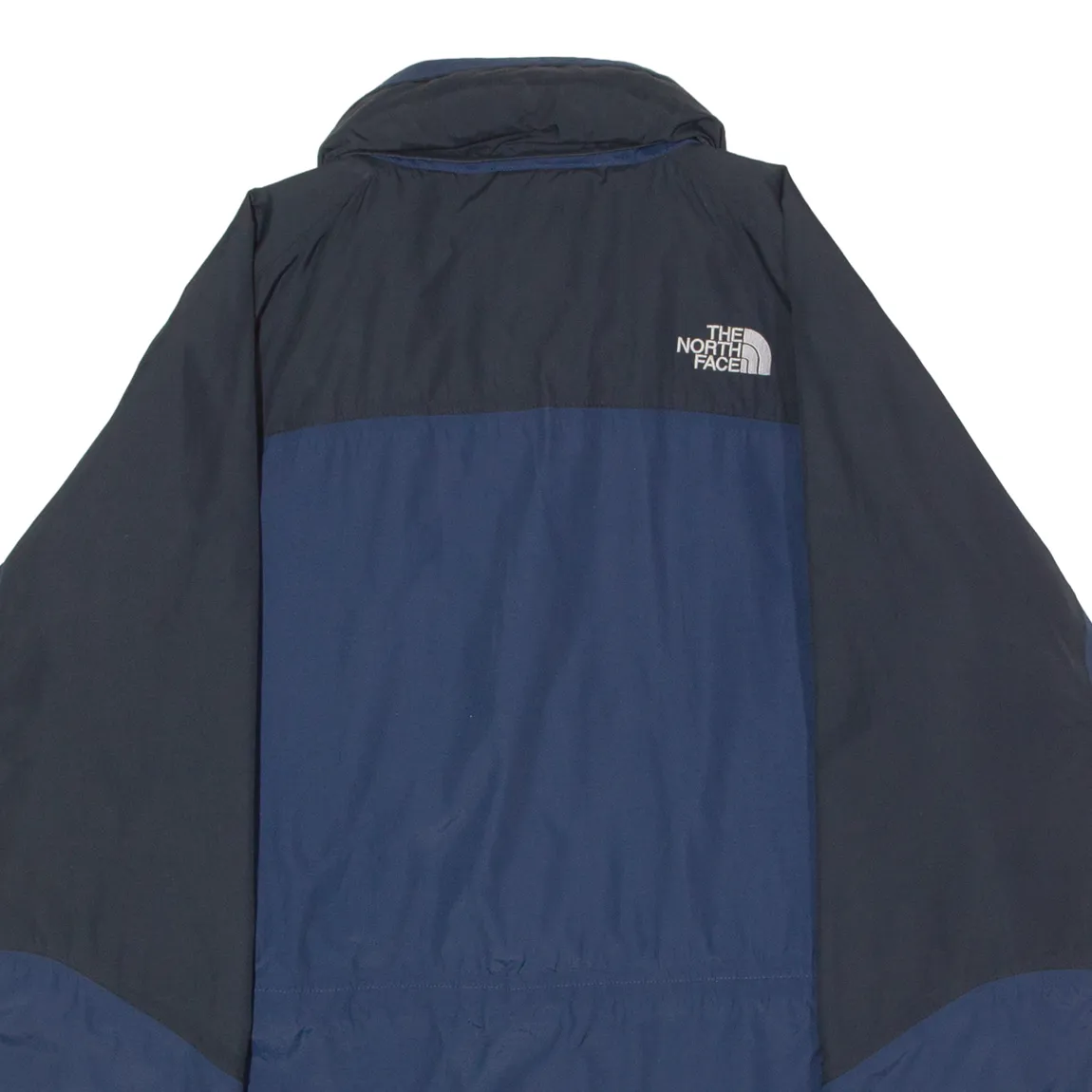 THE NORTH FACE Mens Coat Blue Nylon Hooded Colourblock XL