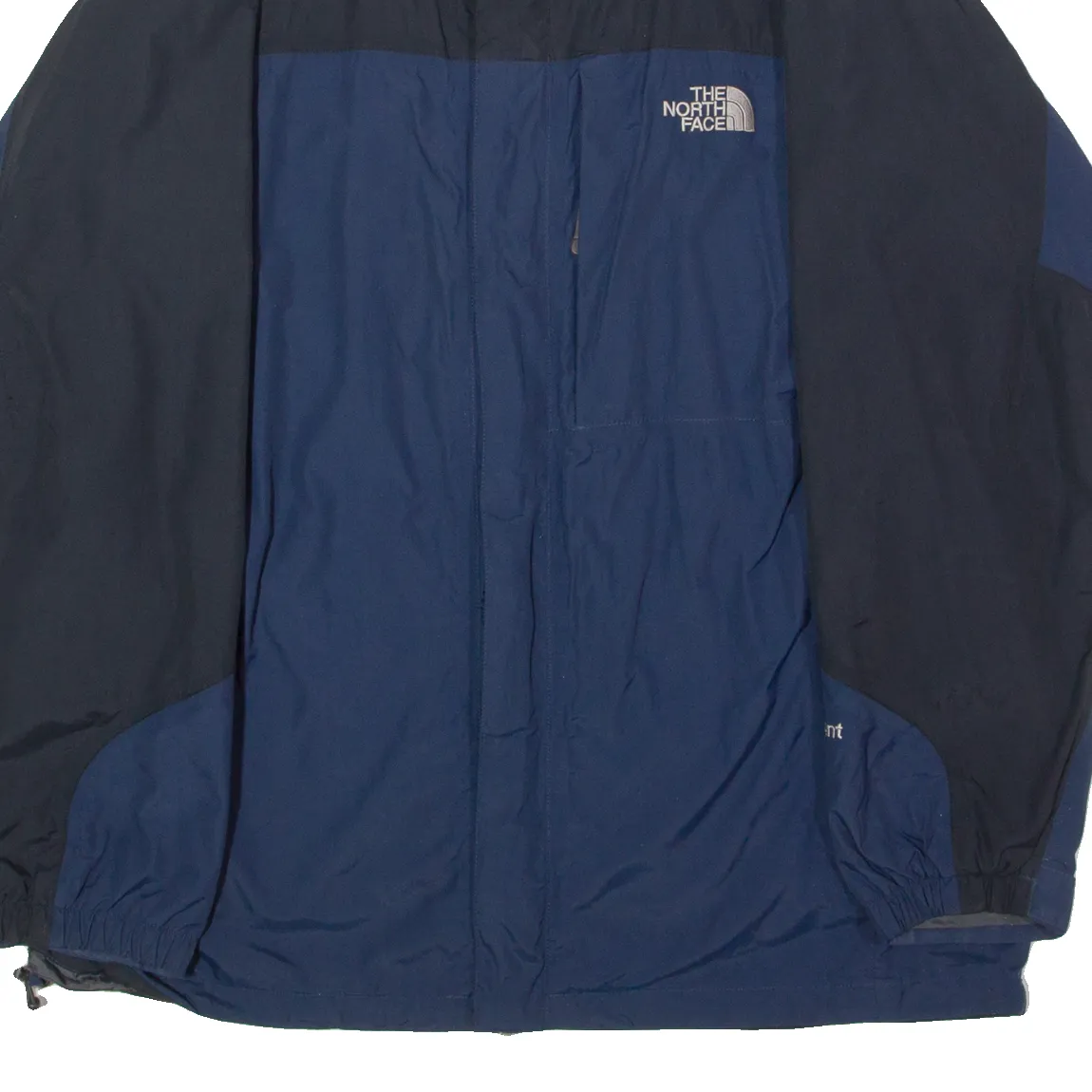 THE NORTH FACE Mens Coat Blue Nylon Hooded Colourblock XL