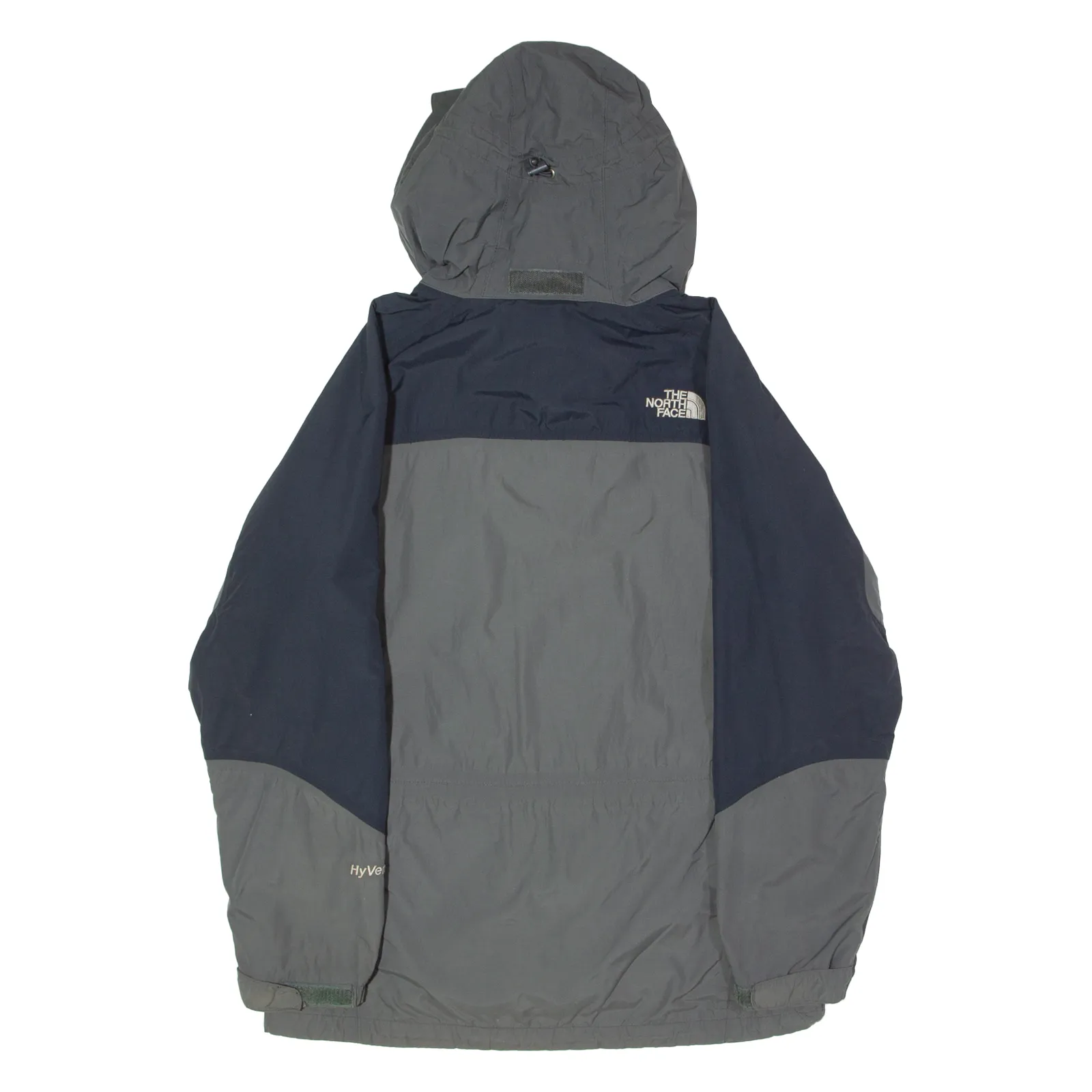 THE NORTH FACE Mens Coat Grey Nylon Hooded Colourblock M