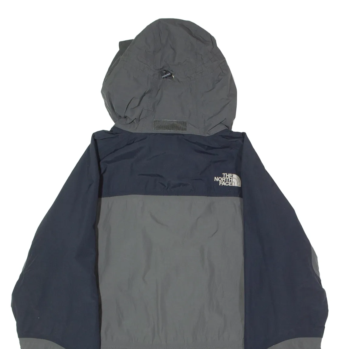 THE NORTH FACE Mens Coat Grey Nylon Hooded Colourblock M