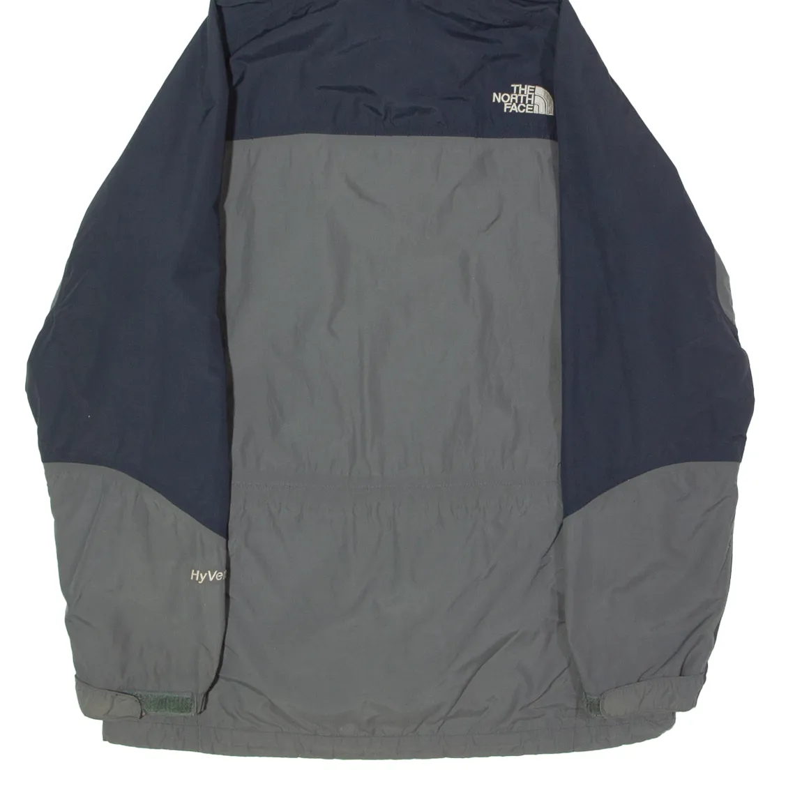 THE NORTH FACE Mens Coat Grey Nylon Hooded Colourblock M