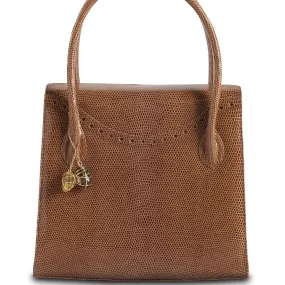 Thompson Tote - Cognac Exotic Lizard