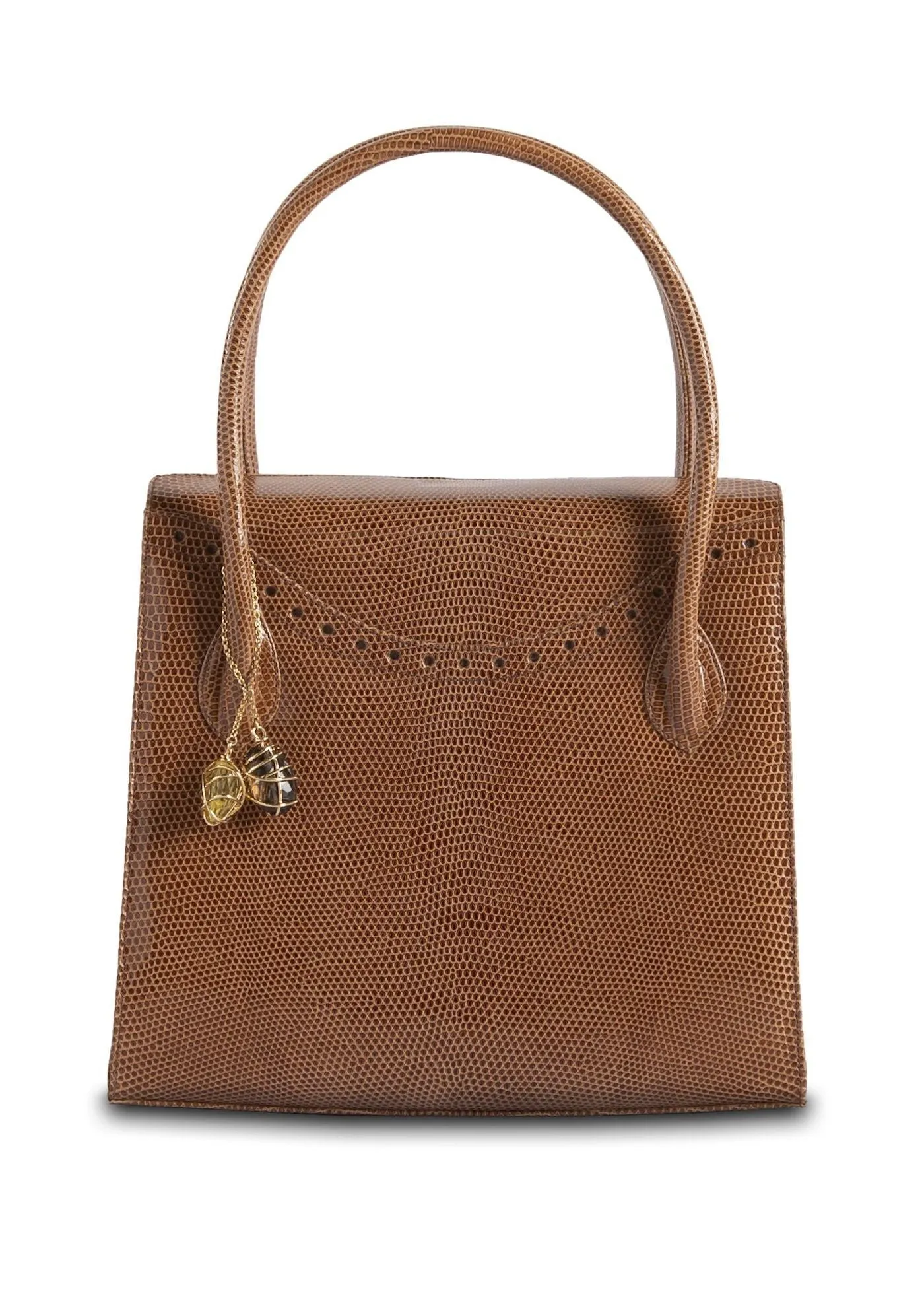 Thompson Tote - Cognac Exotic Lizard