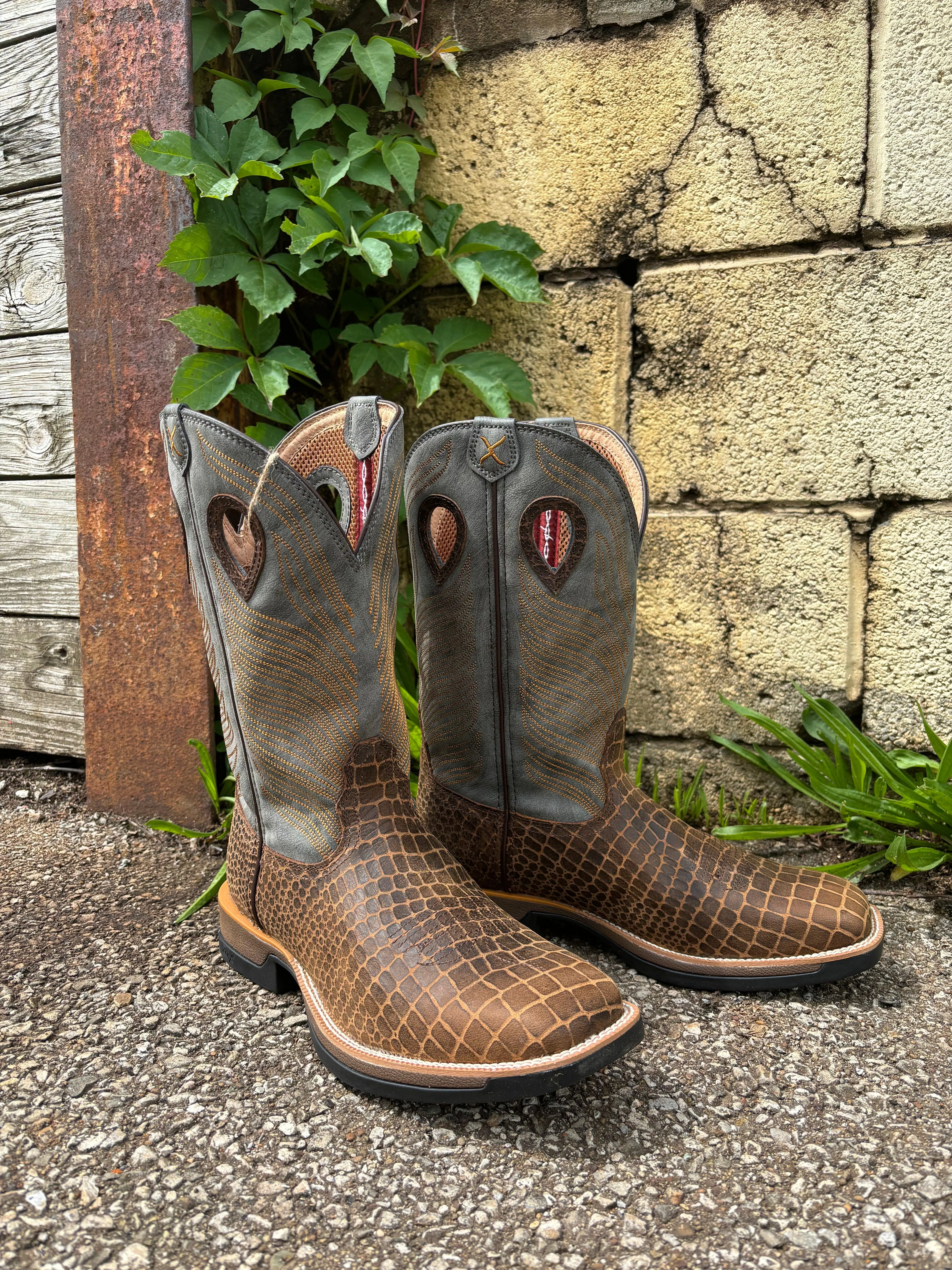 Twisted X Men's 12 Tech X Brown & Grey Cowboy Boots MXW0003