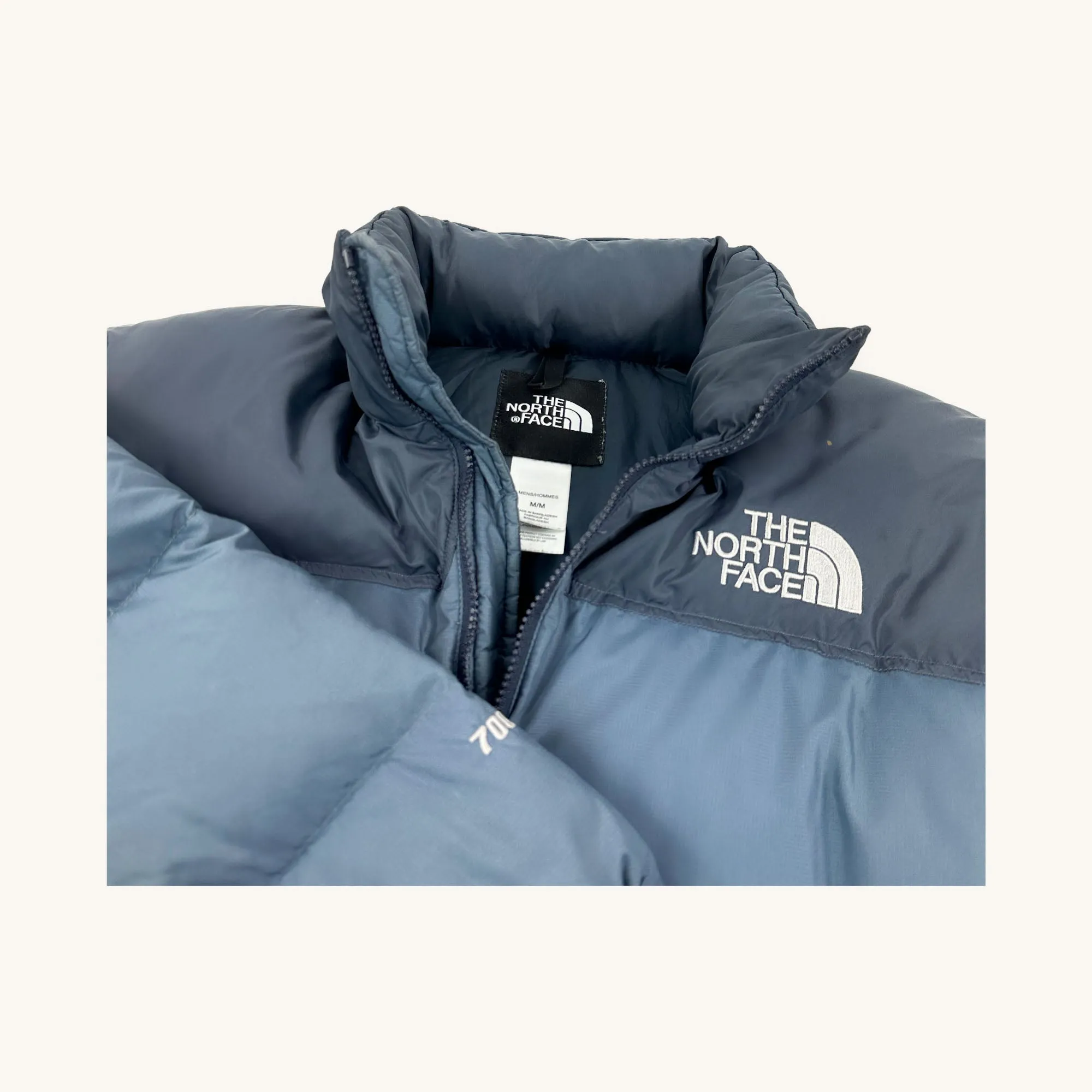 Two Tone Blue The North Face Nuptse 700 Puffer Jacket Coat (M)