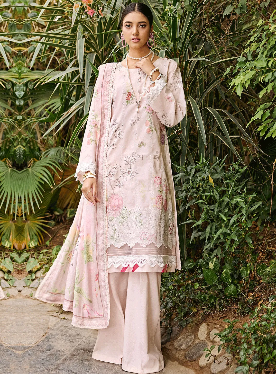 Umang By Motifz Embroidered Lawn Unstitched 3 Piece Suit - MTF23UL 3535 EGGSHELL