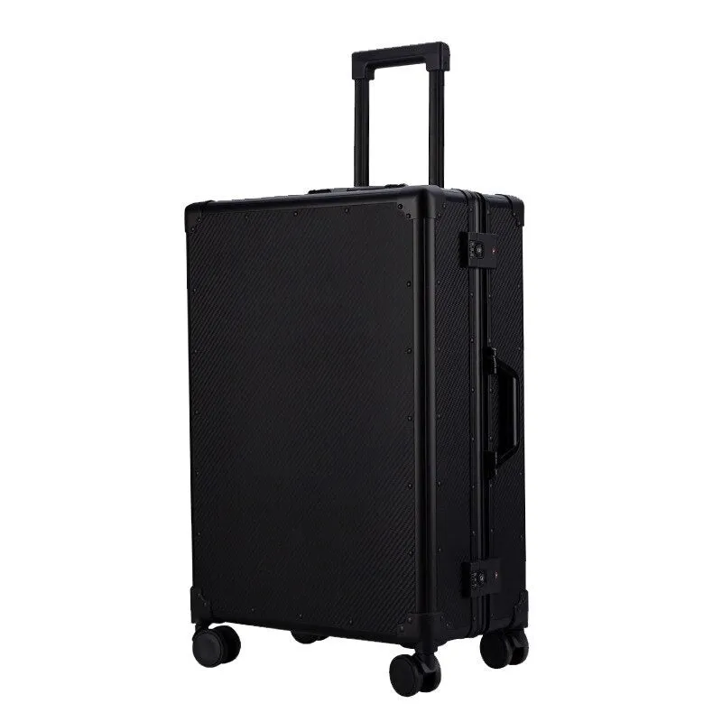 Unisex 20 24 Inch Aluminum Frame Scratch-proof Trolley Suitcases