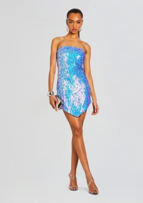 Valley Feather Sequin Dress