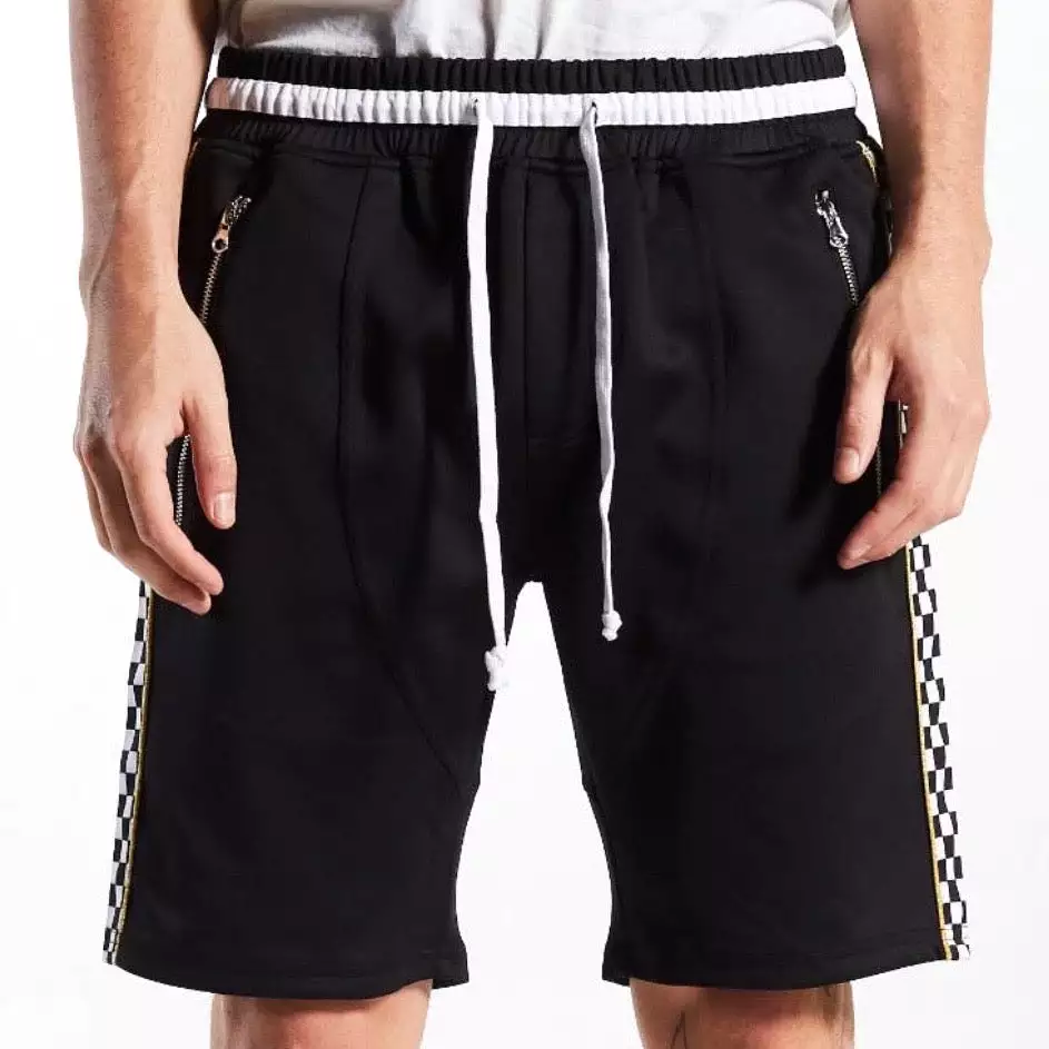 VELOCITY TRACK SHORTS BLK/CHKR