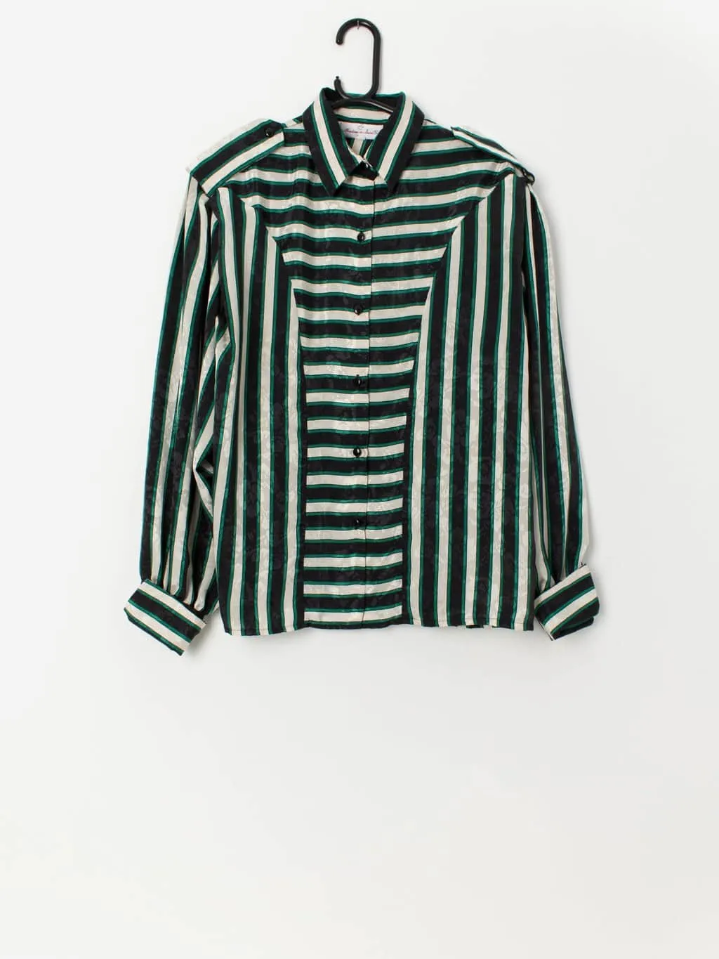 Vintage Madame de Saint Gil Paris striped blouse, made in France – Medium / Large