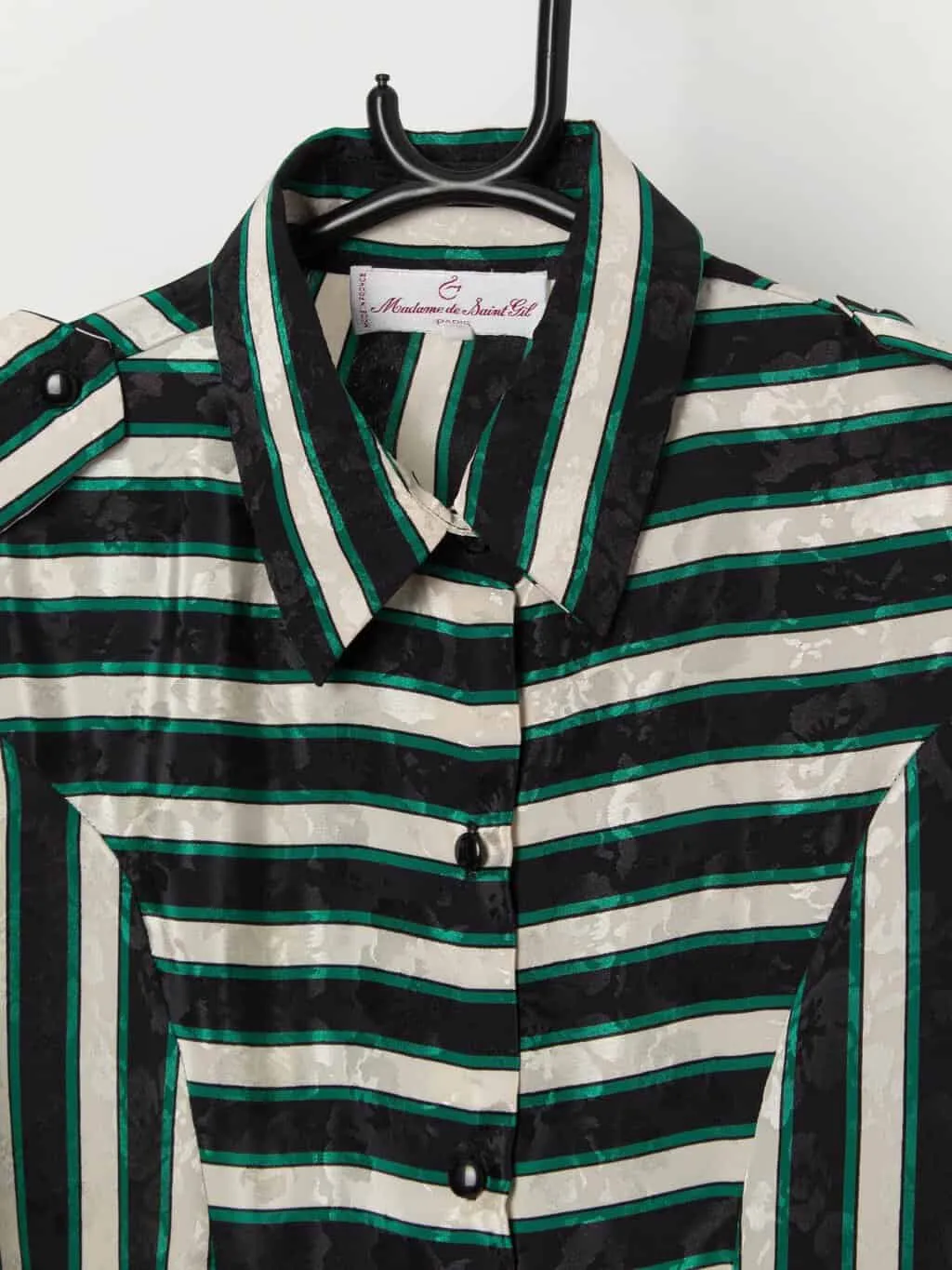 Vintage Madame de Saint Gil Paris striped blouse, made in France – Medium / Large