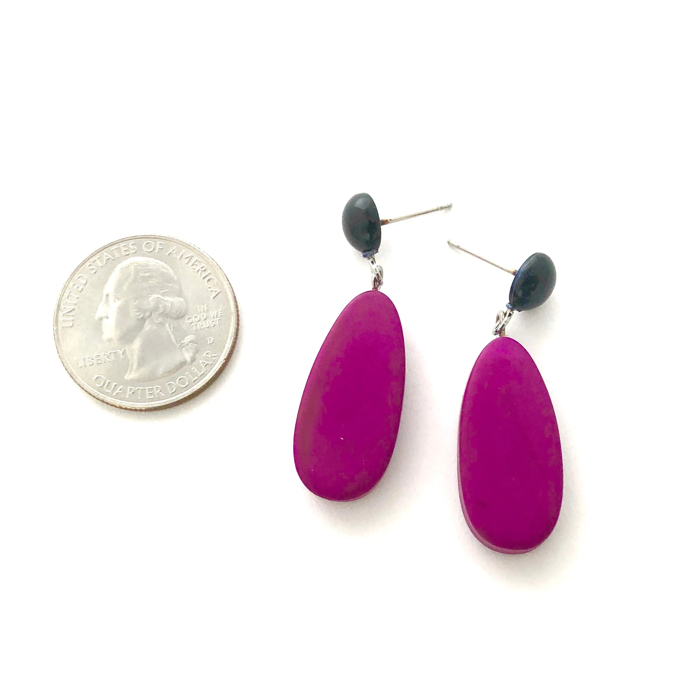 Violet Matte Alex Drop Earrings *