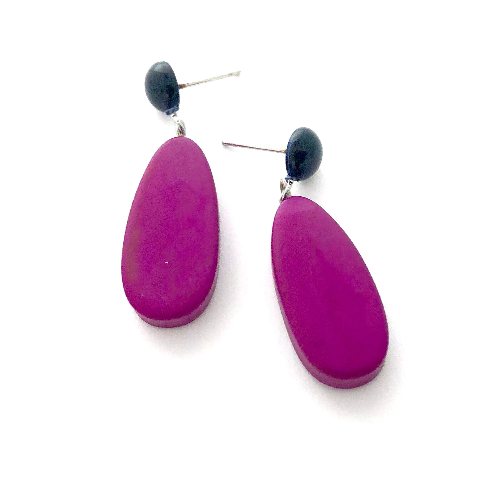 Violet Matte Alex Drop Earrings *