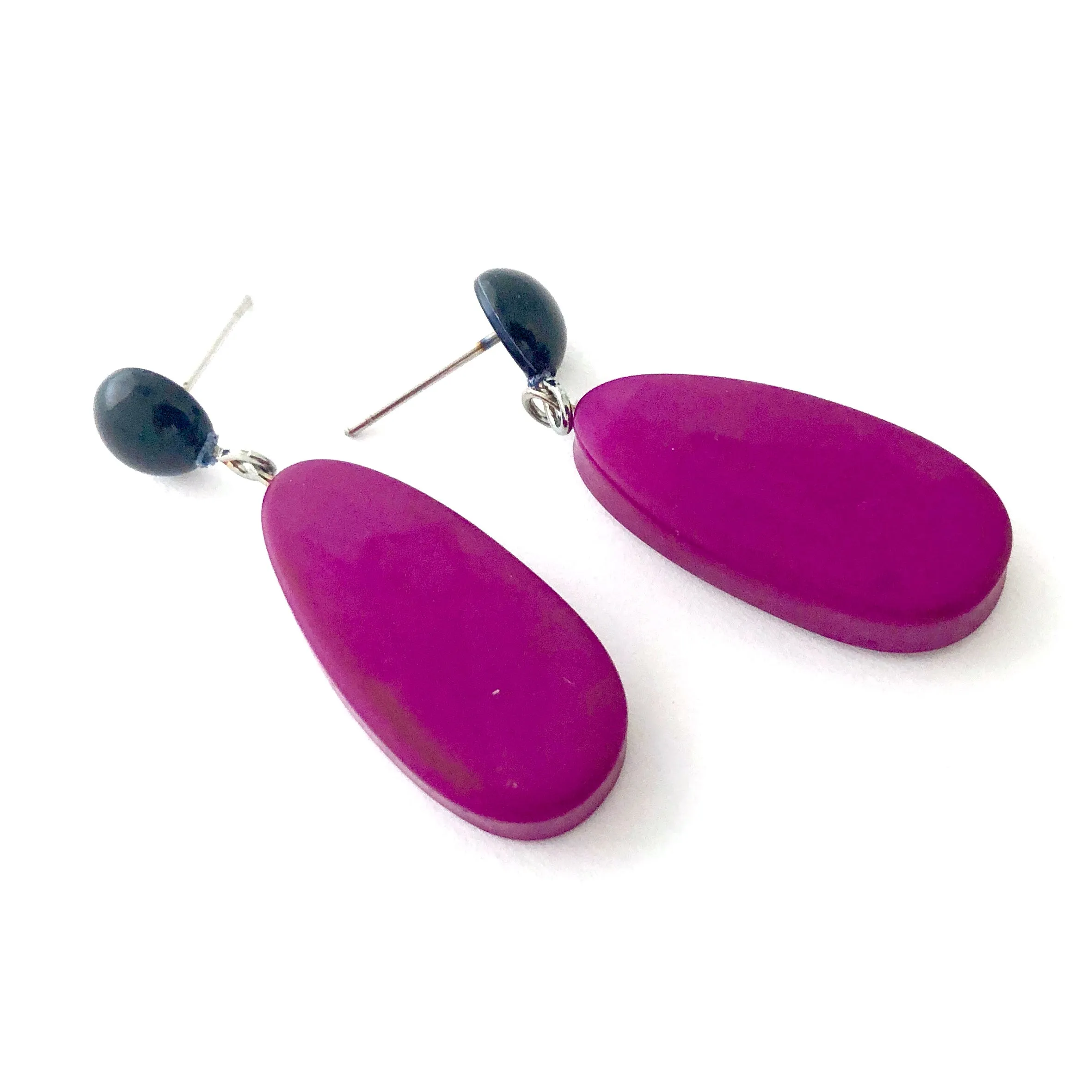 Violet Matte Alex Drop Earrings *