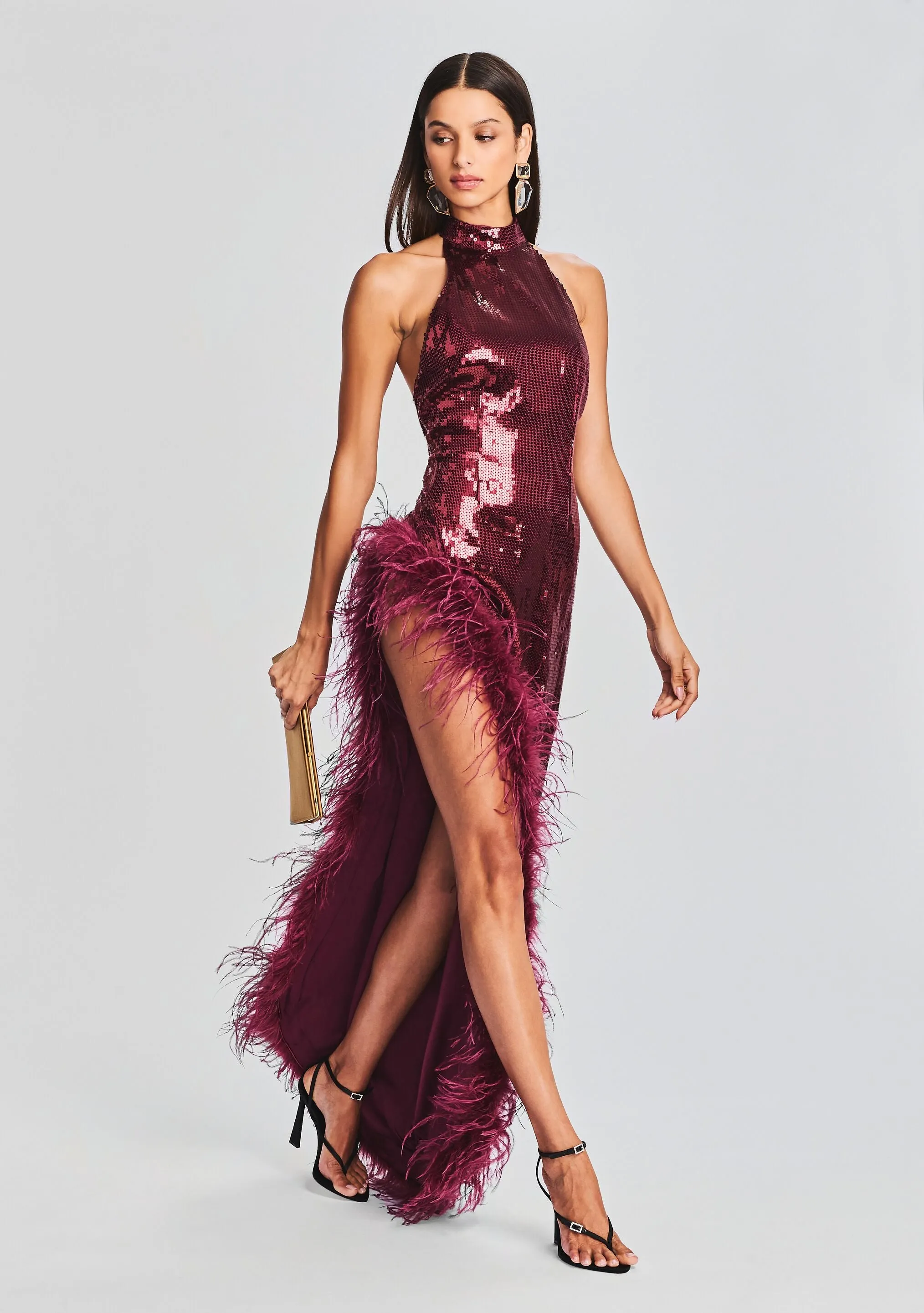 Vixen Sequin Feather Dress