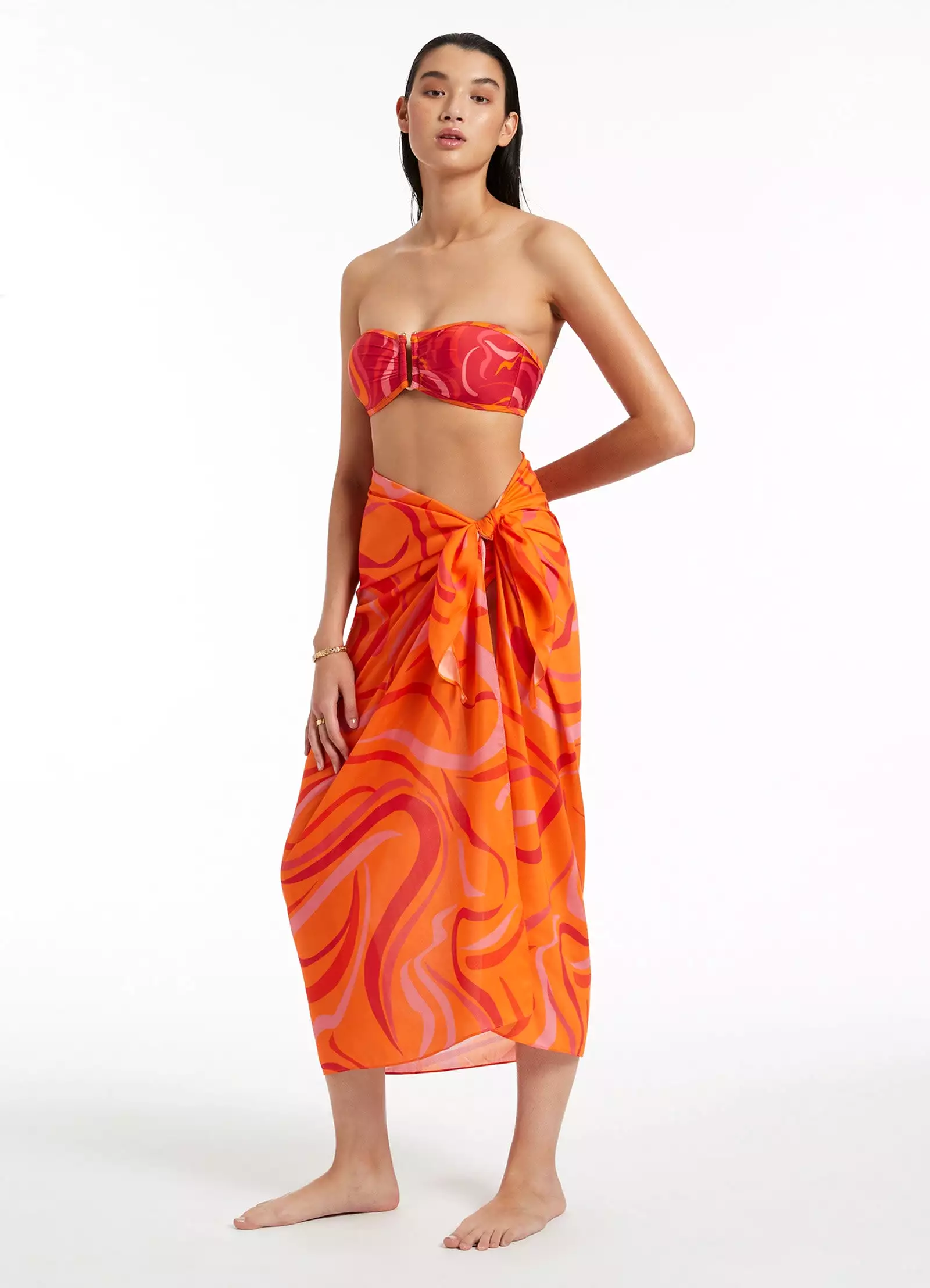 Vortici Sarong - Retro Orange