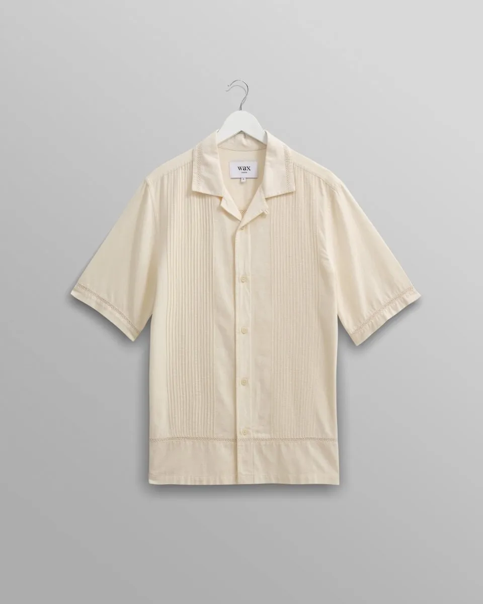 Wax L. NEWTON SHIRT PINTUCK SHIRT WHITE