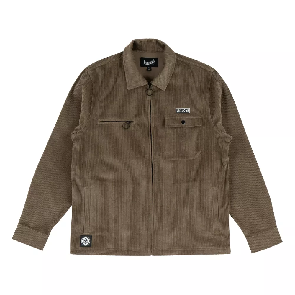 Welcome Hydra Corduroy Zip Jacket Stone