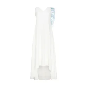 --White Dress with feather-