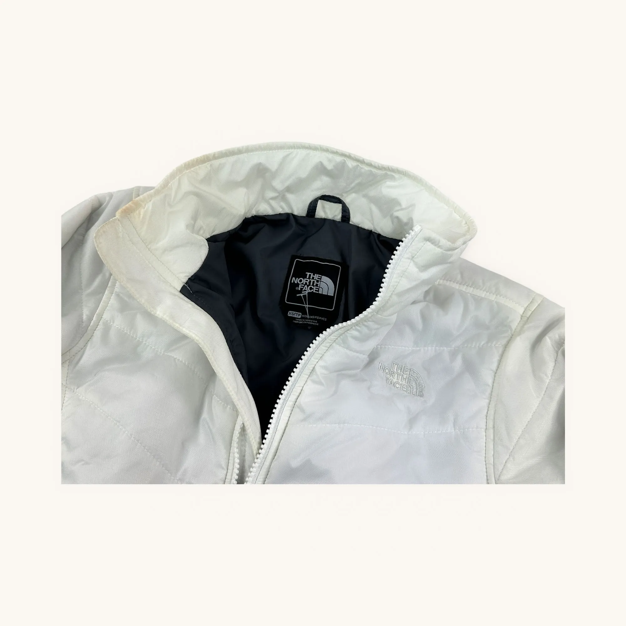 White The North Face Puffer Jacket Coat (XS)