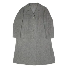 WILKEN Womens Overcoat Coat Grey Wool XL