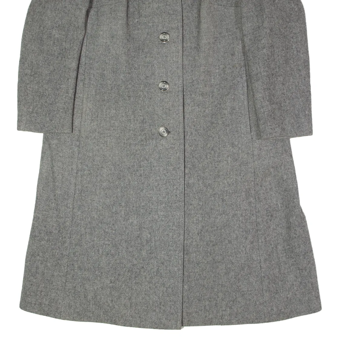 WILKEN Womens Overcoat Coat Grey Wool XL