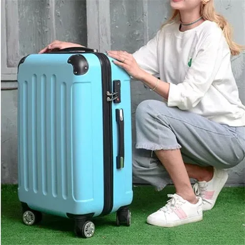 Women's Fashion ABS and PC Rolling Luggage Travel Trolley Bag Sets