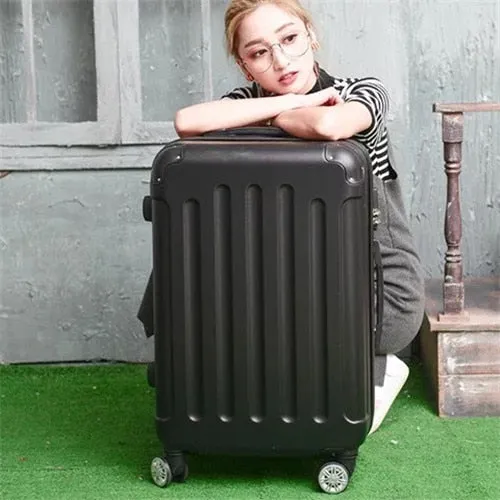 Women's Fashion ABS and PC Rolling Luggage Travel Trolley Bag Sets