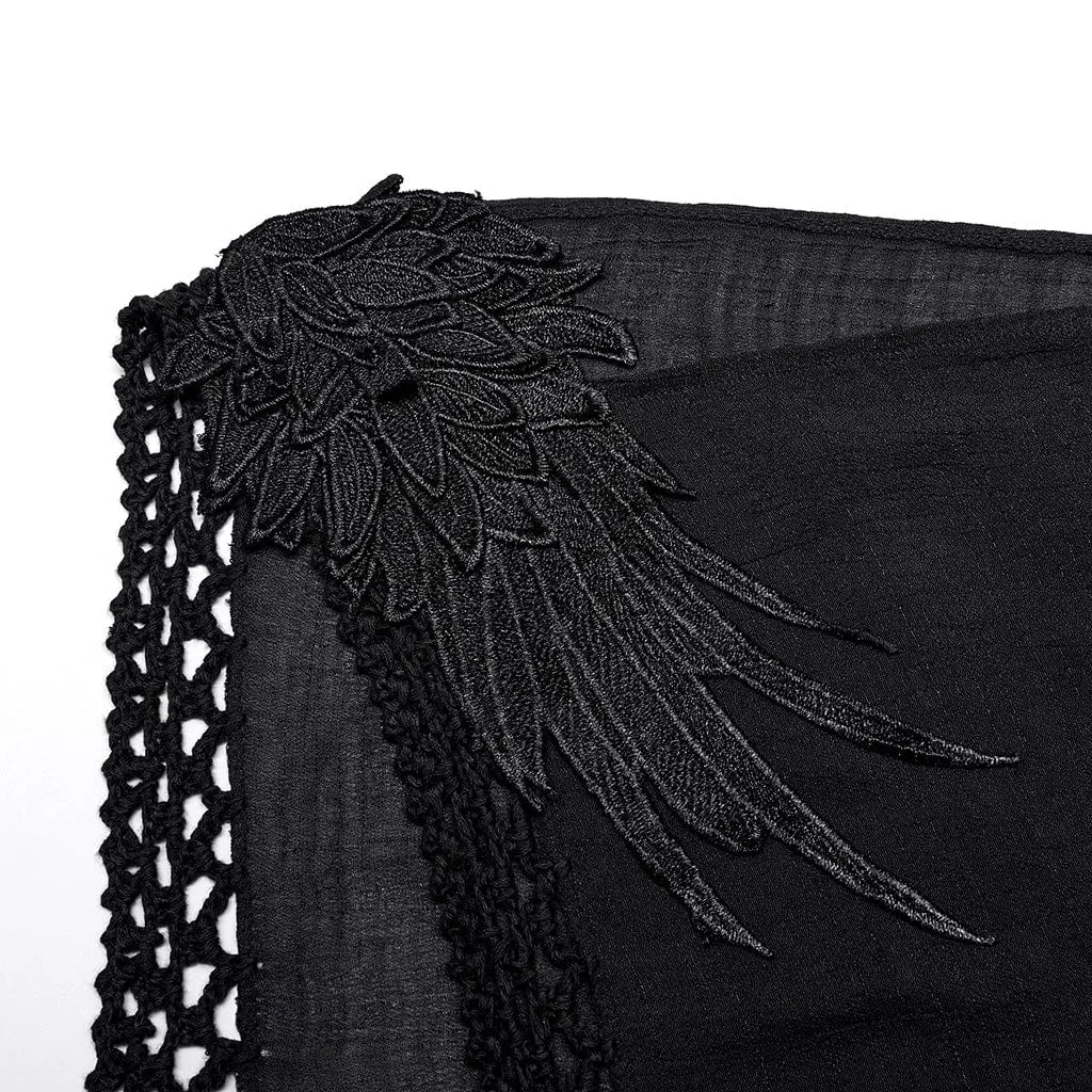 Women's Gothic Feather Tassels Dress