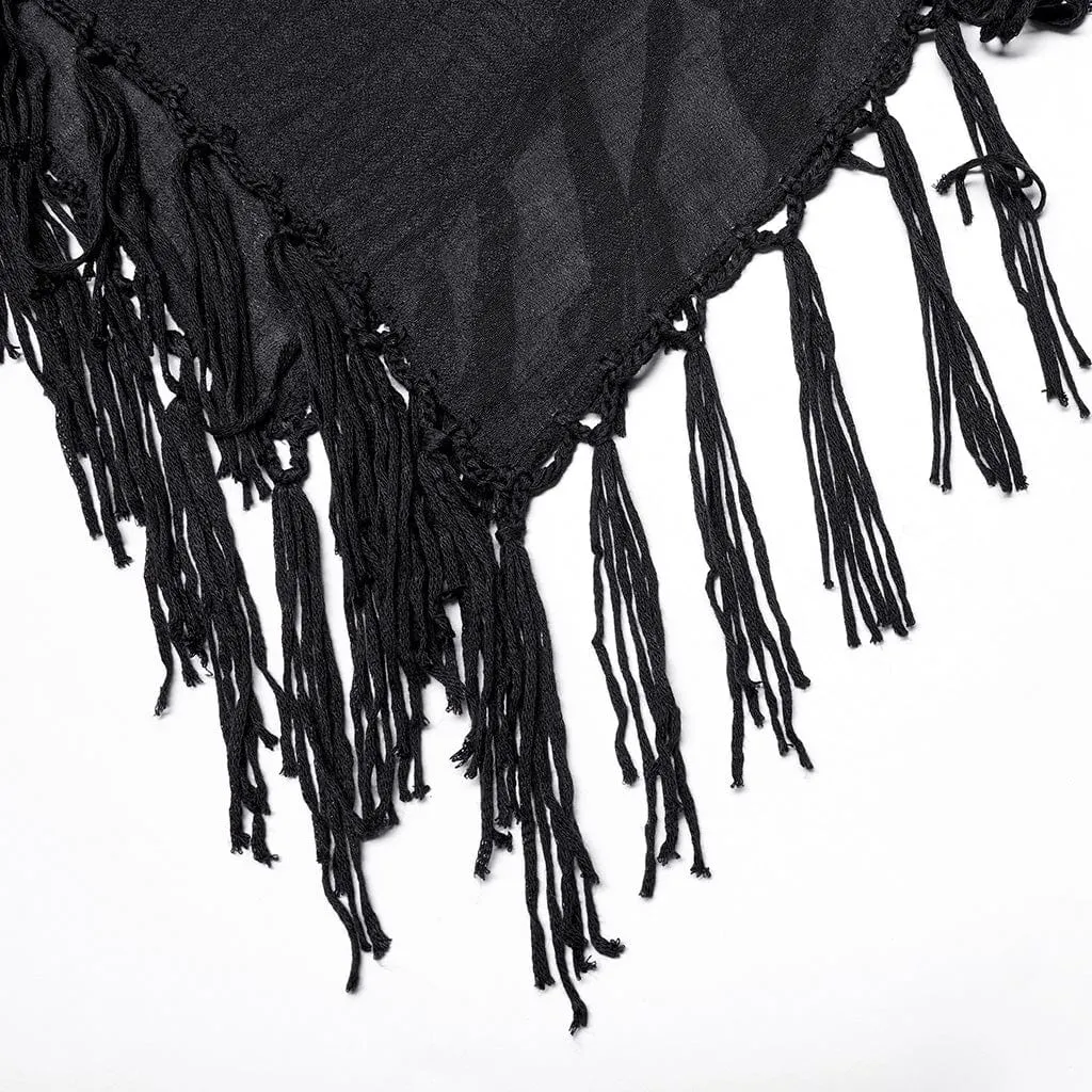 Women's Gothic Feather Tassels Dress