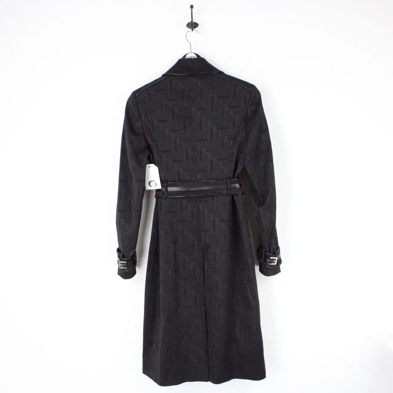 Womens KAREN MILLEN Trench Monogram Coat Black | Medium