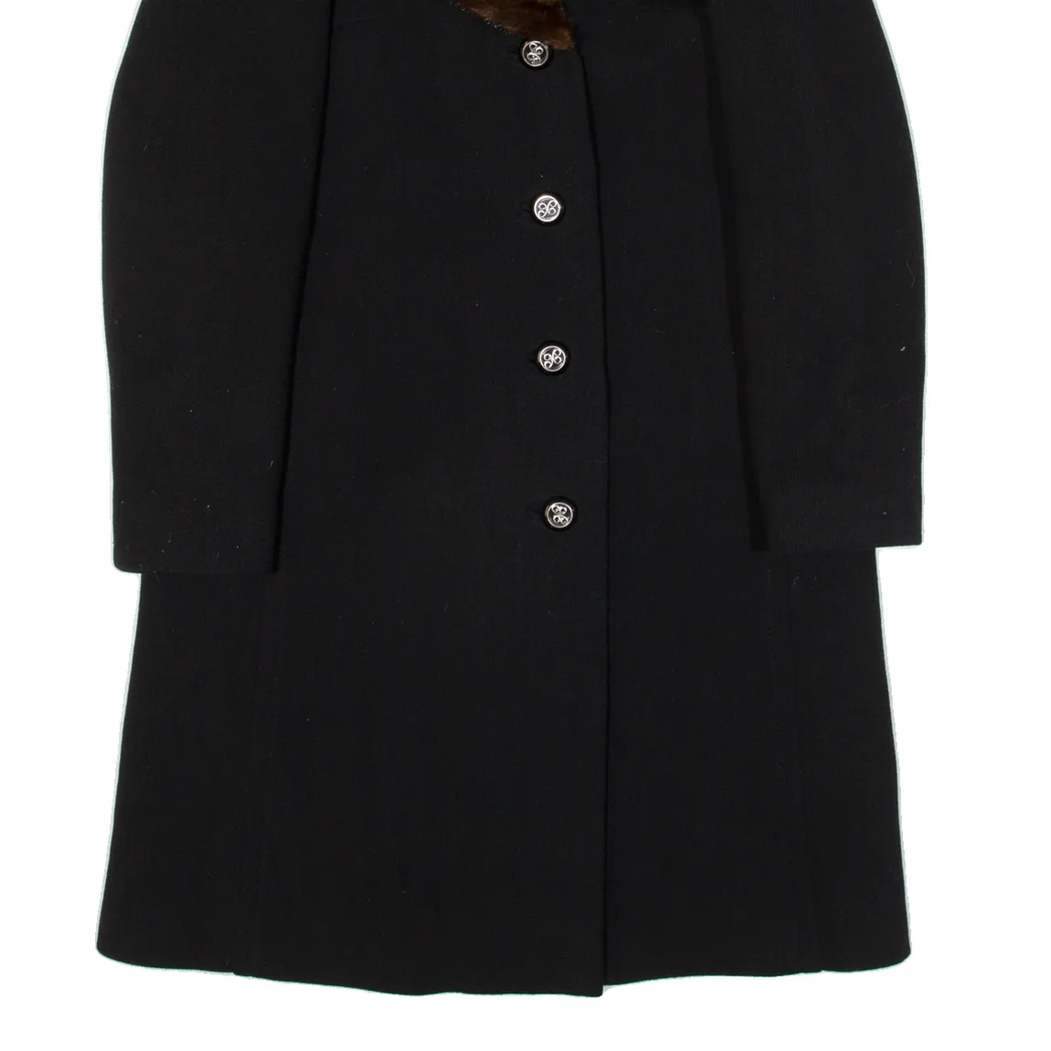 Womens Overcoat Coat Black Knit M