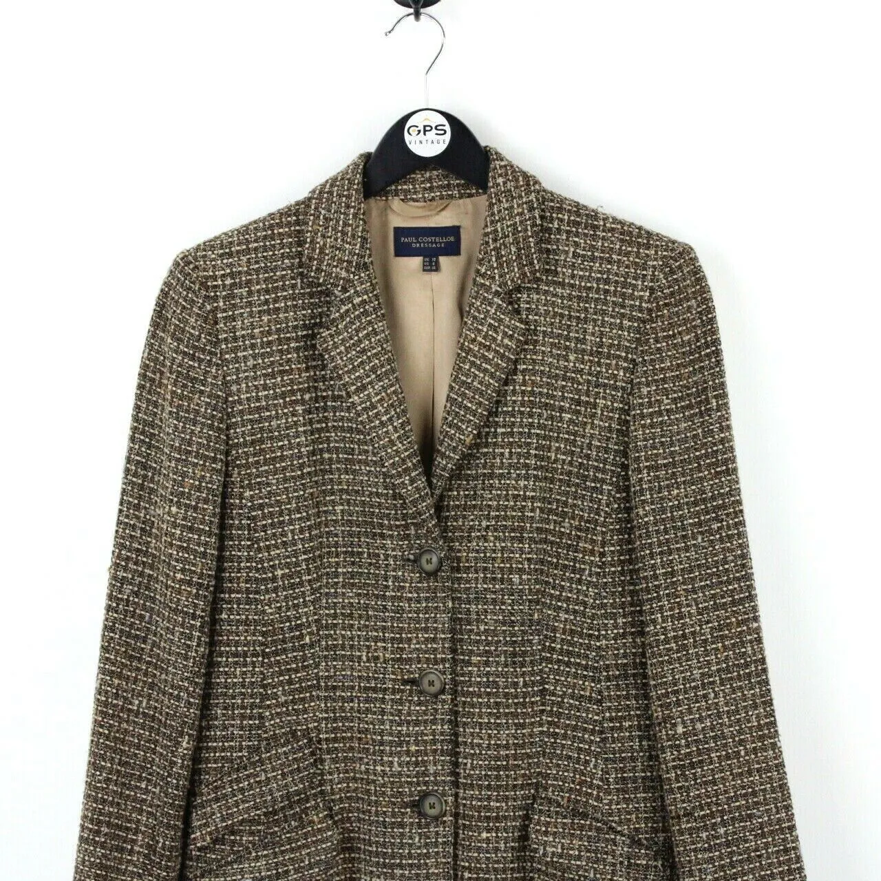 Womens PAUL COSTELLOE Wool Coat Brown | Medium