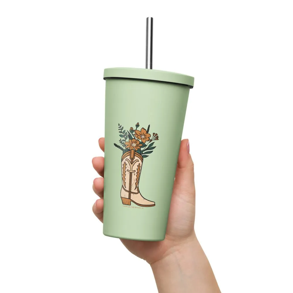 Yellowstone Floral Boot Tumbler