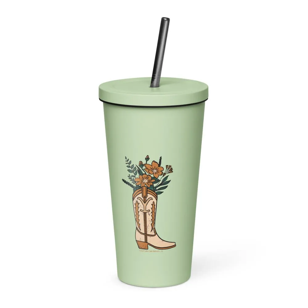 Yellowstone Floral Boot Tumbler