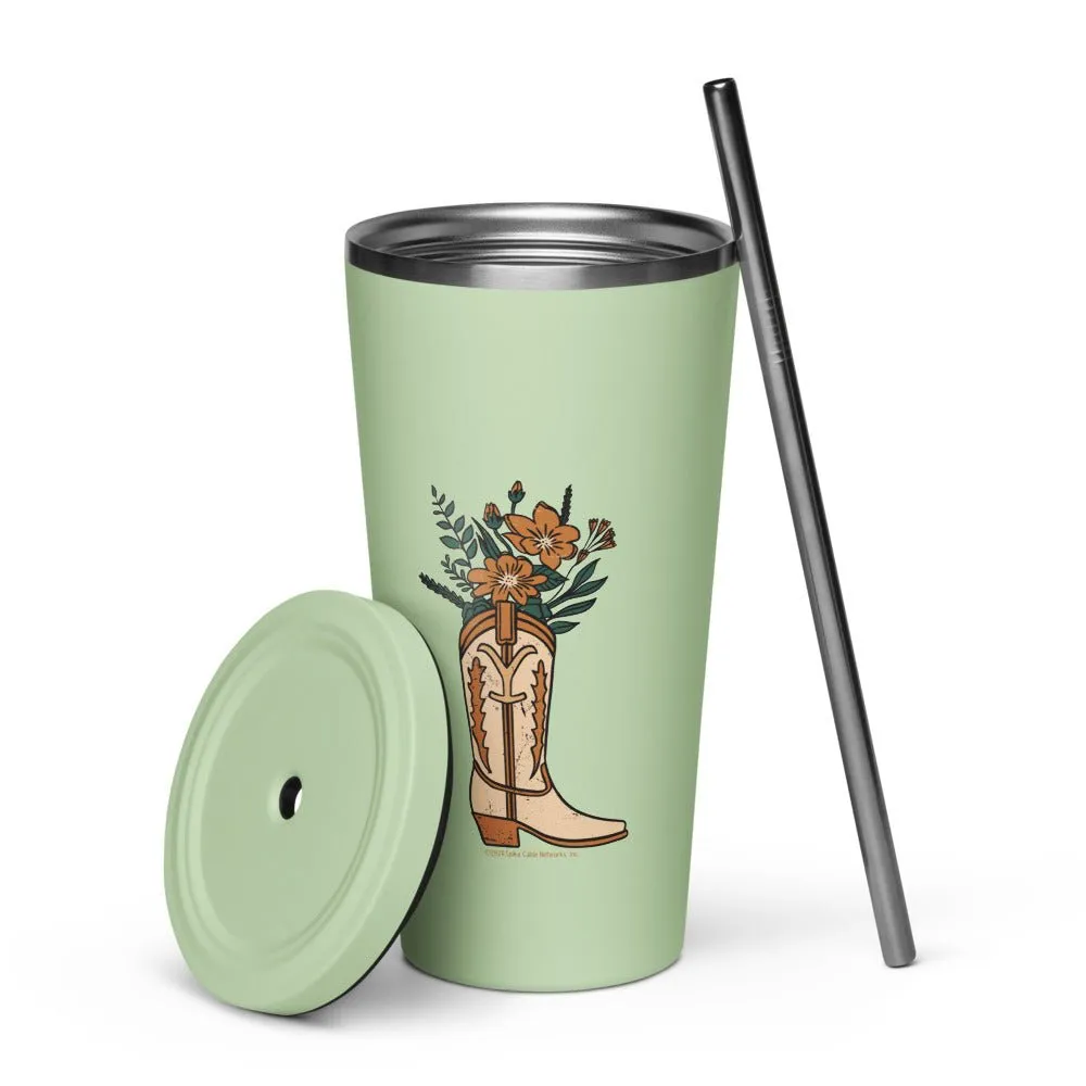 Yellowstone Floral Boot Tumbler